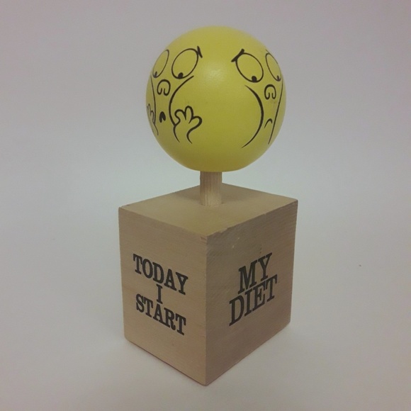 NEW Wood Toons "TODAY I START MY DIET MAYBE TOMORROW" Made in USA Hand Made - Picture 5 of 7